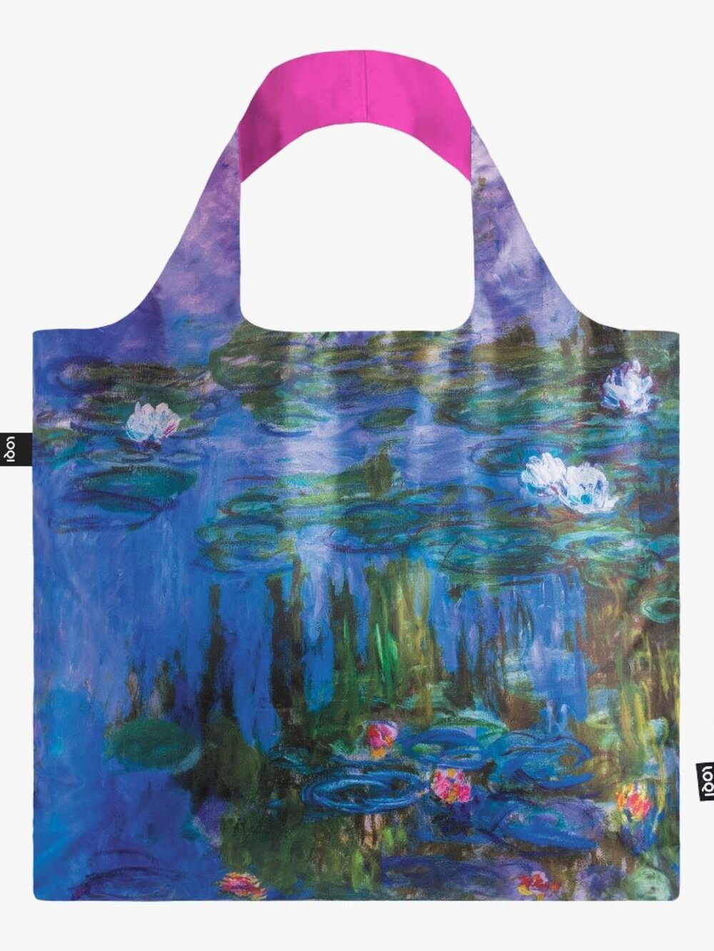 LOQI CLAUDE MONET Water Lilies Neon Recycled Bag